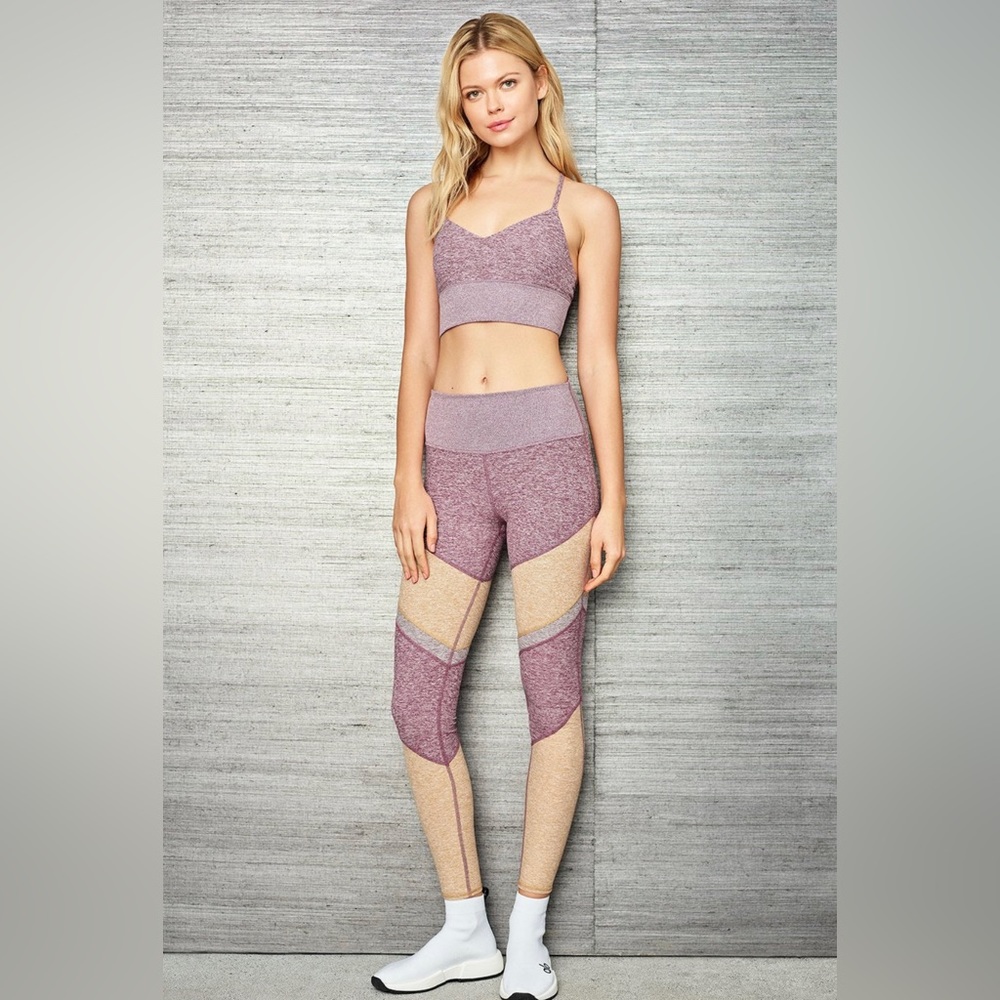 Alo Yoga Alosoft Sheila Colorblock High Waisted Leggings and Top